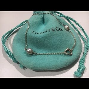 Tiffany’s Elsa Peretti Open Heart Pearl Bracelet